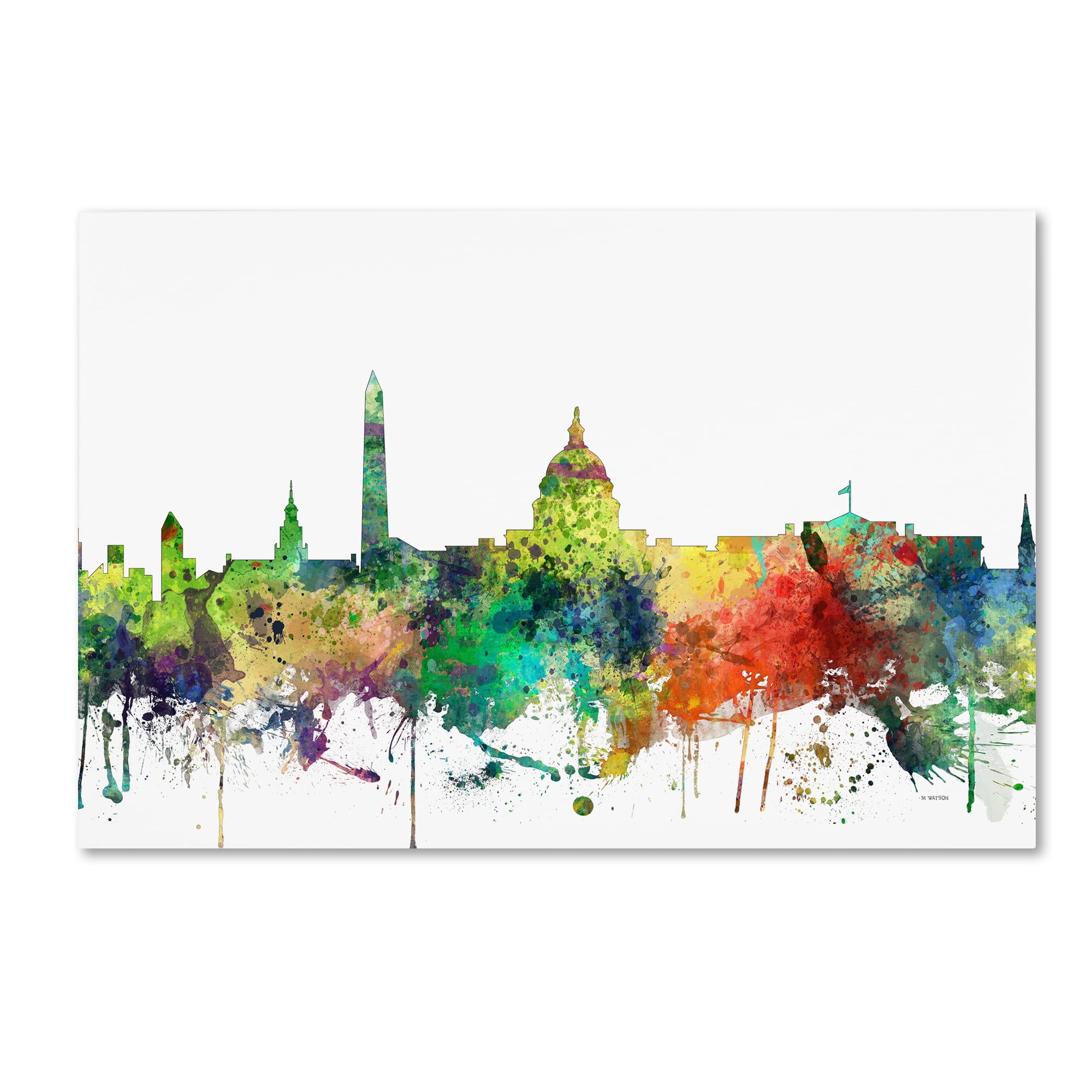 Trademark Fine Art "Washington DC Skyline SP" Canvas Art by Marlene Watson