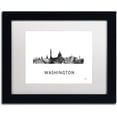 thumbnail image 1 of Trademark Fine Art 'Washington DC Skyline WB-BW' Canvas Art by Marlene Watson, White Matte, Black Frame, 1 of 4