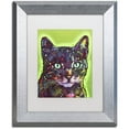 thumbnail image 1 of Trademark Fine Art "Watchful Cat" Canvas Art by Dean Russo, White Matte, Silver Frame, 1 of 1