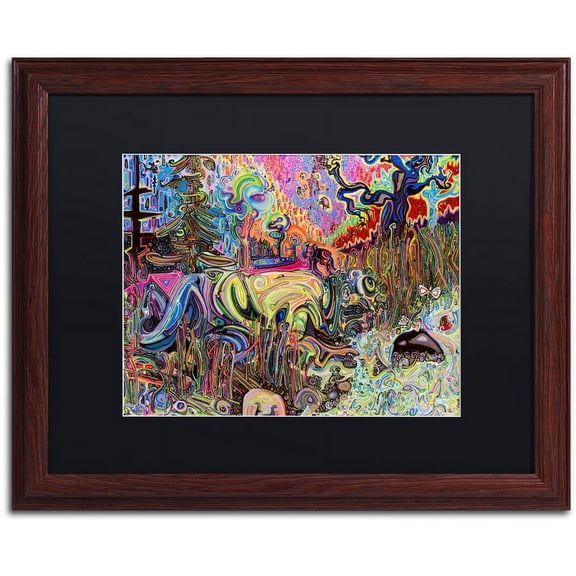 Trademark Fine Art "Water" Canvas Art by Josh Byer, Black Matte, Wood Frame