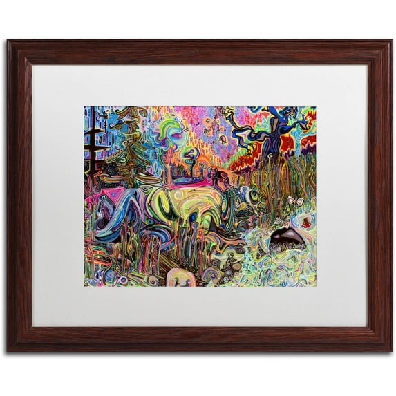 Trademark Fine Art "Water" Canvas Art by Josh Byer, White Matte, Wood Frame