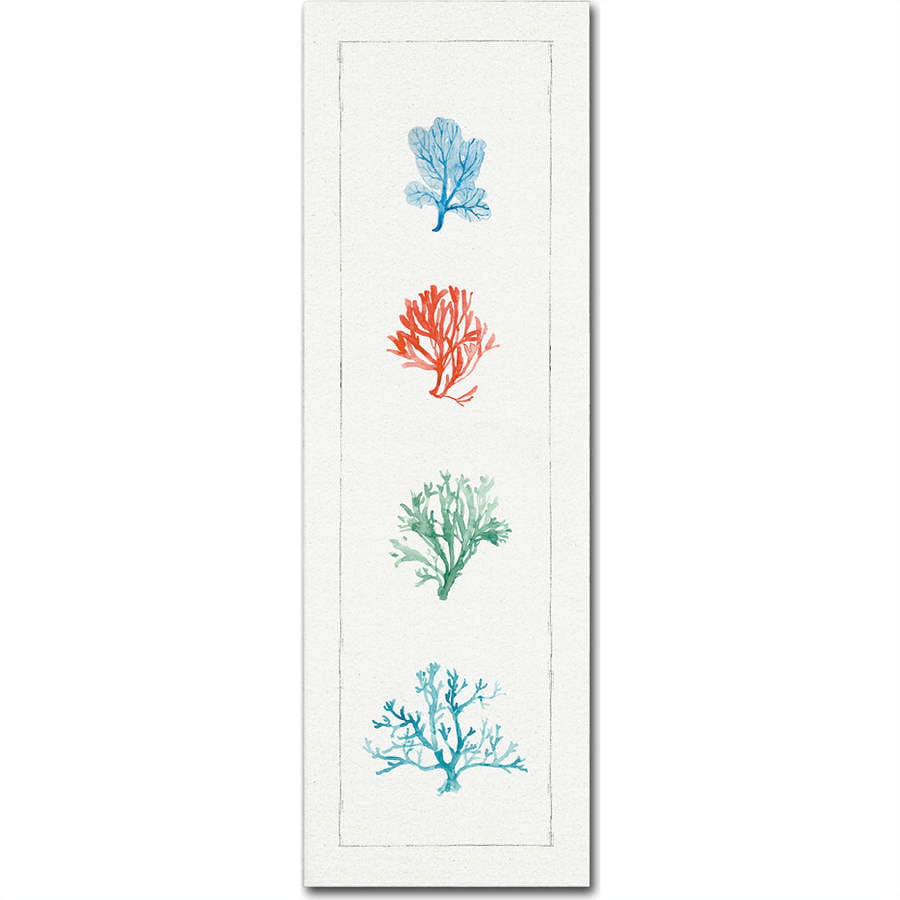 Water Coral VII Coastal Canvas Wall Art in Multicolor