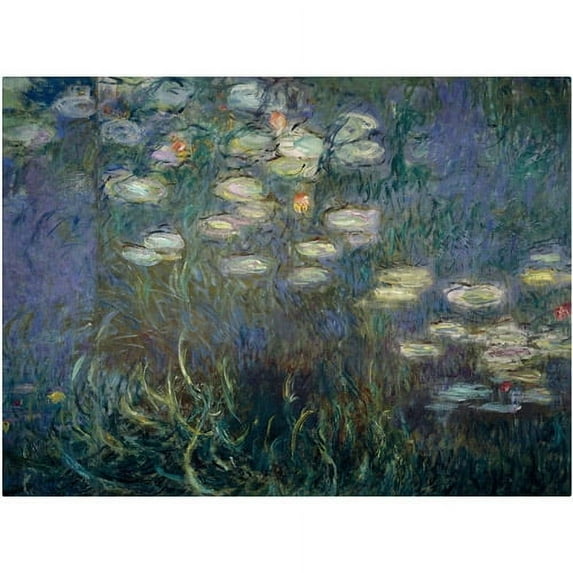 Trademark Fine Art "Water Lilies" 1840-1926 Canvas Art by Claude Monet