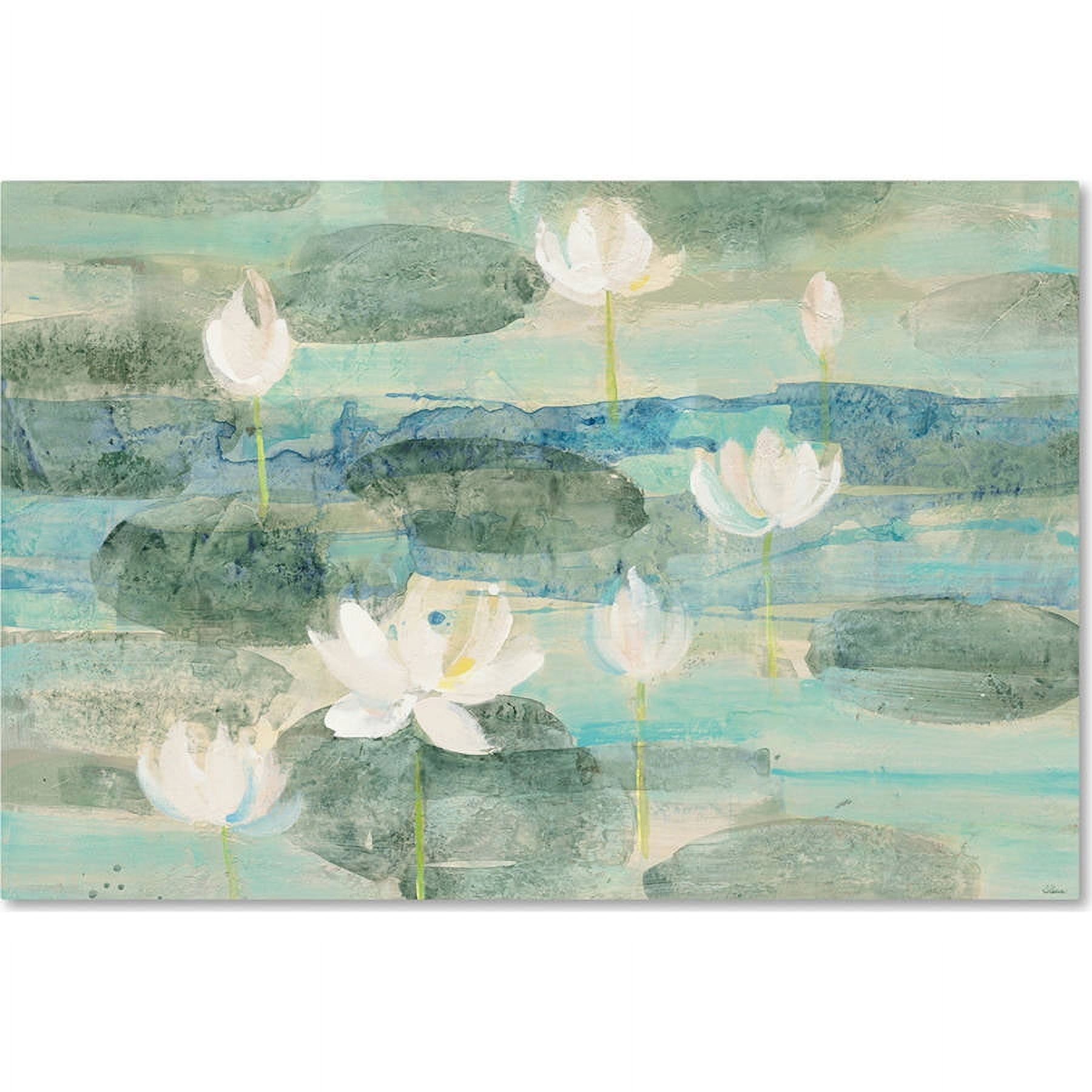 Trademark Fine Art "Water Lilies Bright" Canvas Art by Albena Hristova