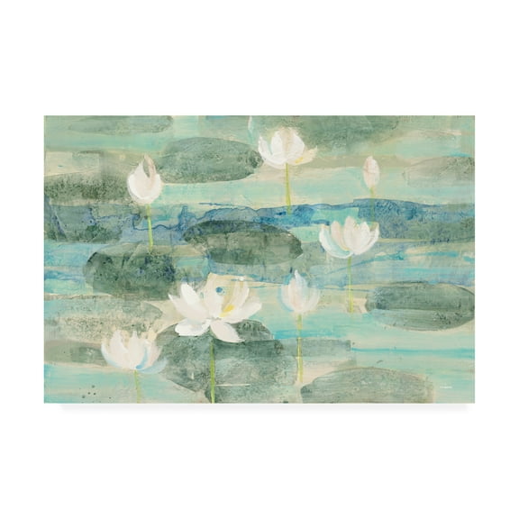 Trademark Fine Art 'Water Lilies Bright Floral' Canvas Art by Albena Hristova