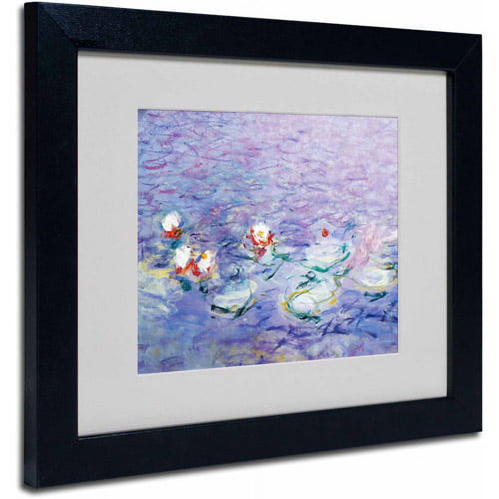 Trademark Fine Art "Water Lilies II 1840-1926" Canvas Art by Claude Monet, Black Frame