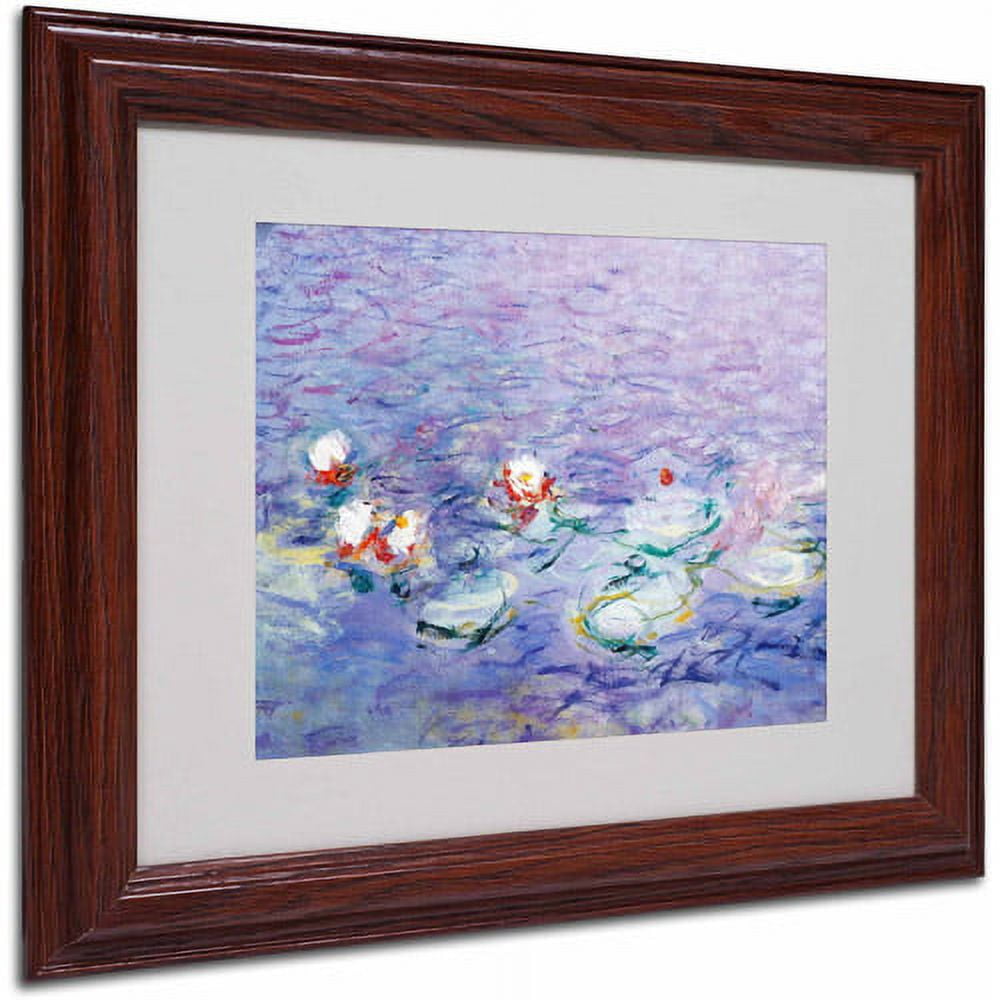Trademark Fine Art "Water Lilies II 1840-1926" Canvas Art by Claude Monet, Wood Frame
