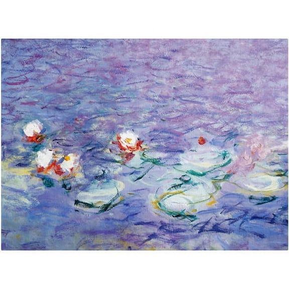 Trademark Fine Art "Water Lilies II" 1840-1926 Canvas Art by Claude Monet