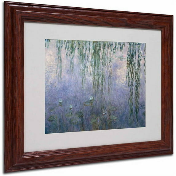 Trademark Fine Art "Water Lilies III 1840-1926" Canvas Art by Claude Monet, Wood Frame