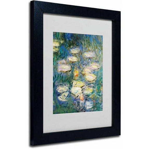 Trademark Fine Art "Water Lilies V 1840-1926" Canvas Art by Claude Monet, Black Frame