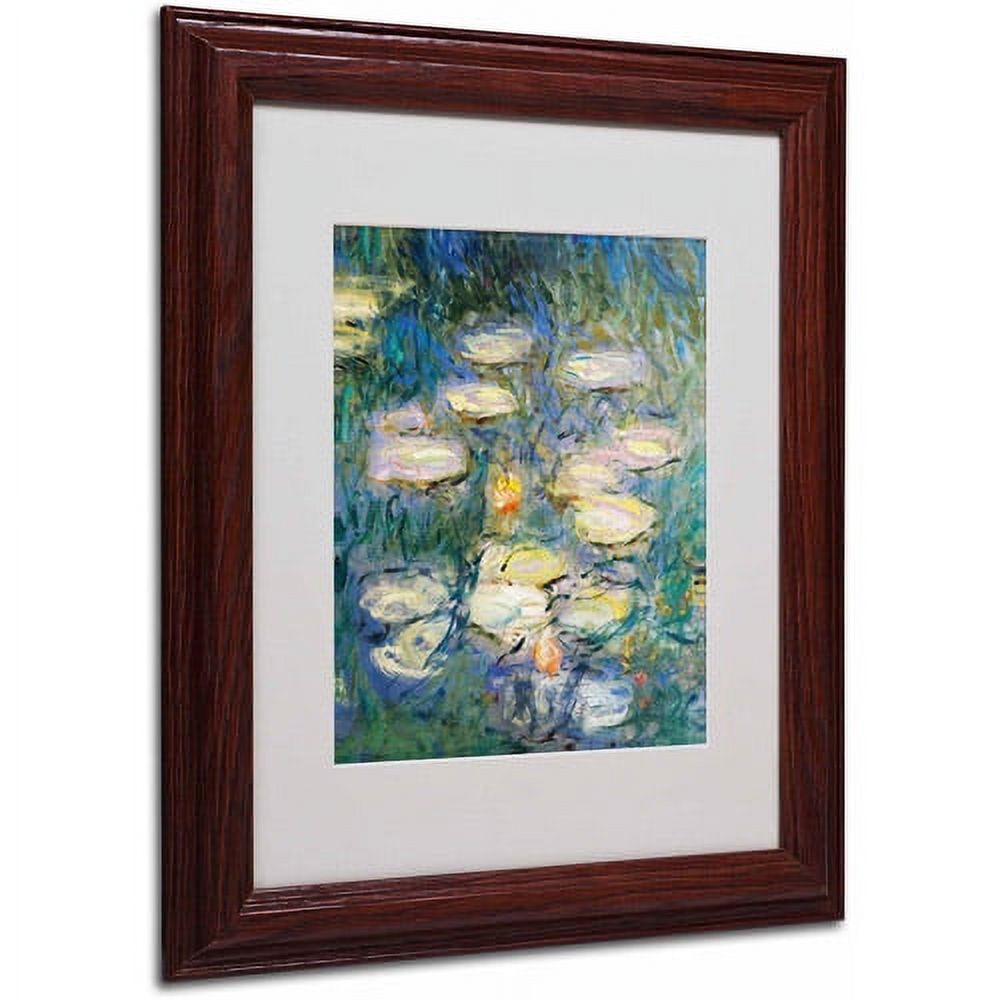 Trademark Fine Art "Water Lilies V 1840-1926" Canvas Art by Claude Monet, Wood Frame