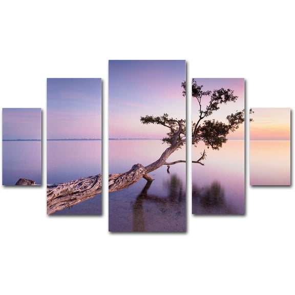 Trademark Fine Art "Water Tree XV" Canvas Art by Moises Levy 5-Panel Set