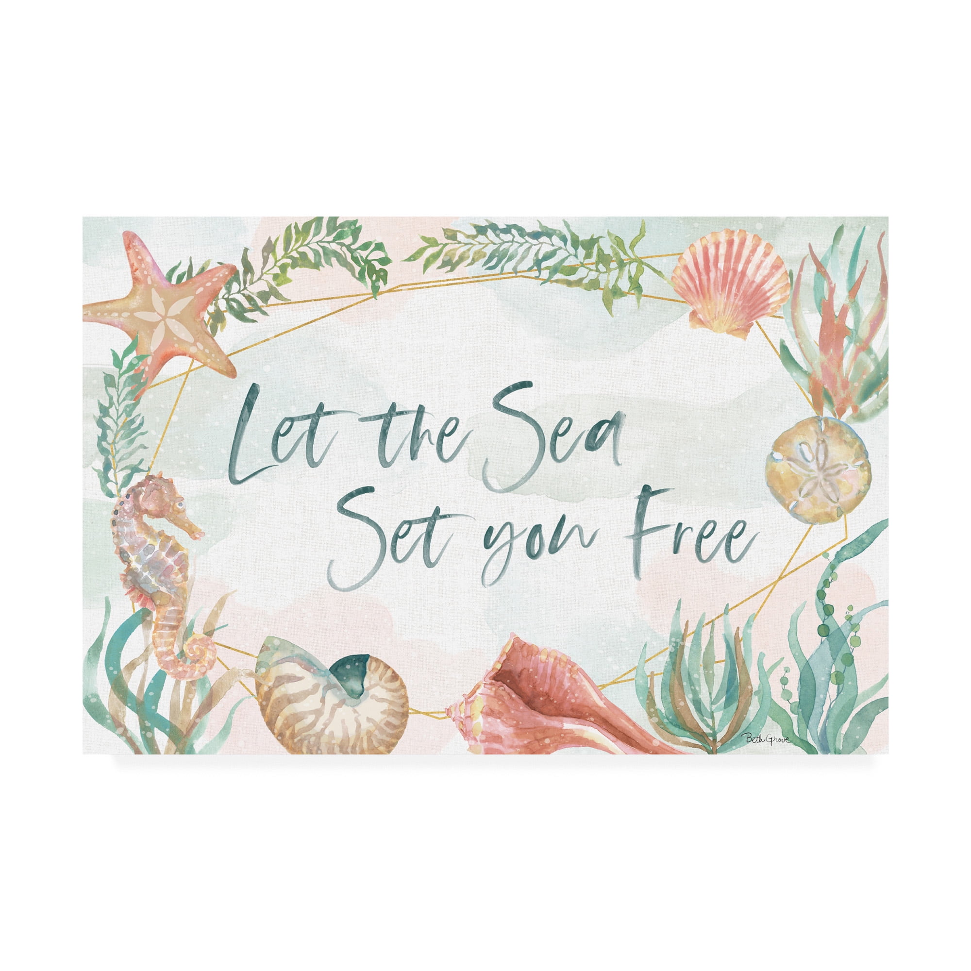 Trademark Fine Art 'Watercolor Coast I' Canvas Art by Beth Grove