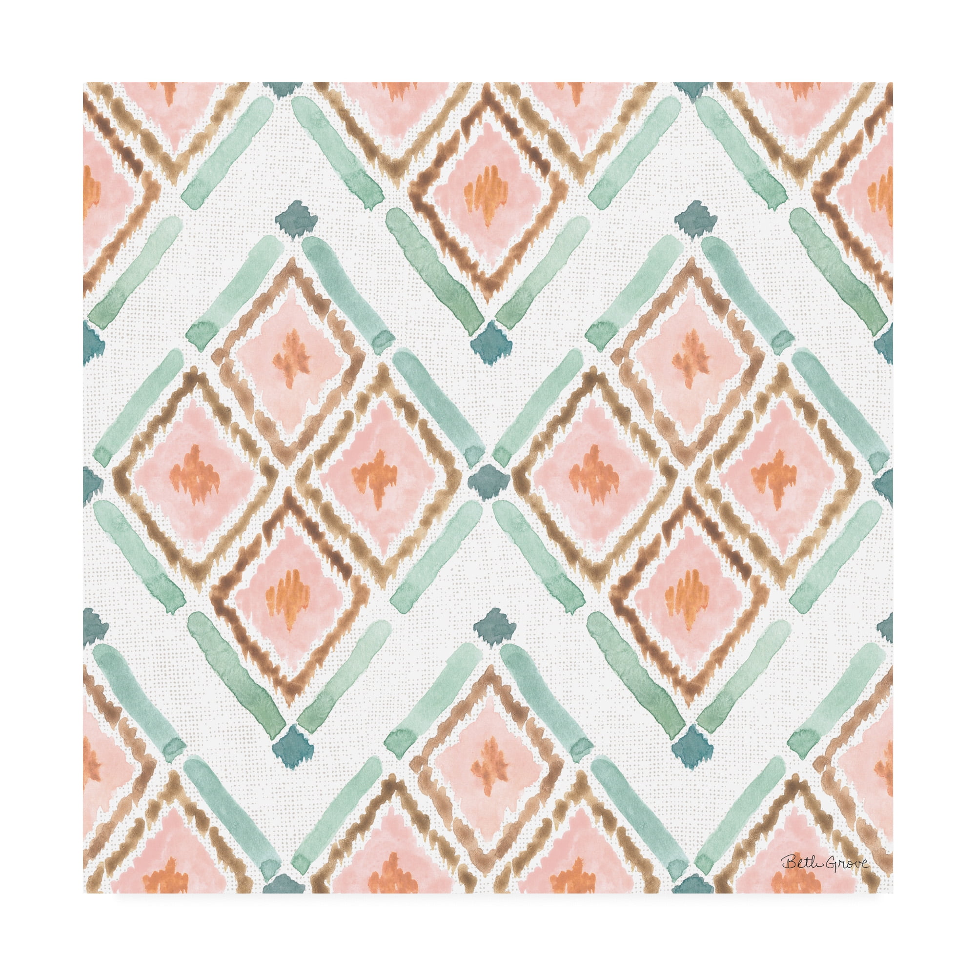 Trademark Fine Art 'Watercolor Coast Pattern VA' Canvas Art by Beth Grove