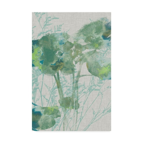 Trademark Fine Art 'Watercolor Flower Panel II' Canvas Art by Jennifer Goldberger