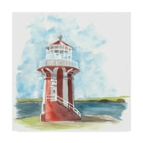 Trademark Fine Art 'Watercolor Lighthouse III' Canvas Art by Naomi McCavitt