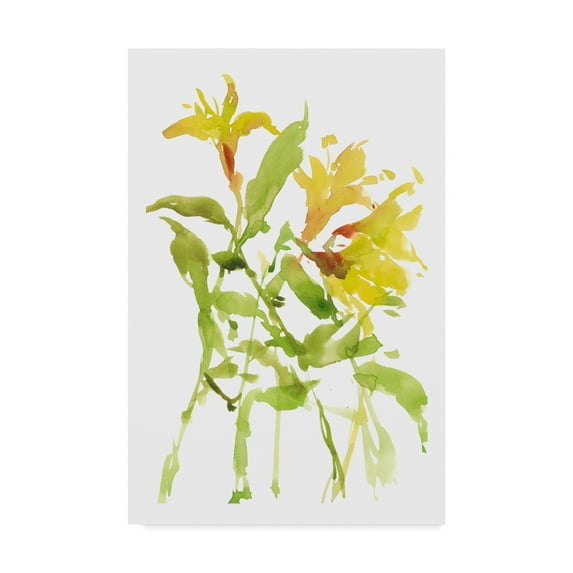 Trademark Fine Art 'Watercolor Lilies I' Canvas Art by Melissa Wang