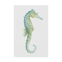 Trademark Fine Art 'Watercolor Seahorse I' Canvas Art by Megan Meagher