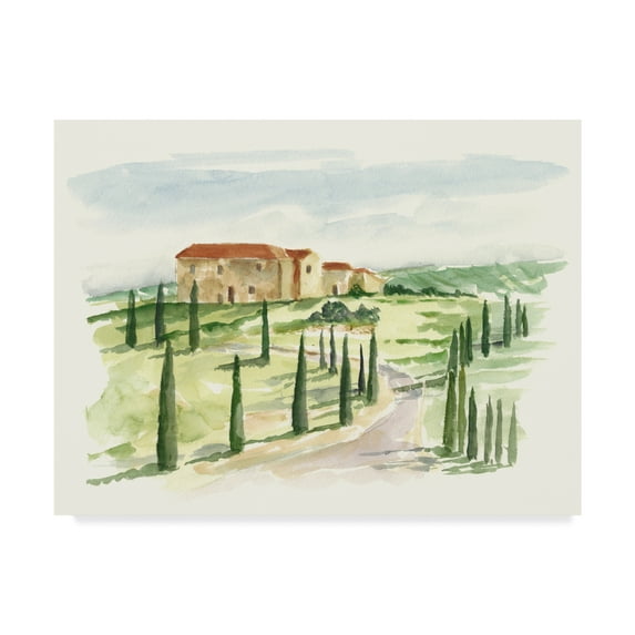 Trademark Fine Art 'Watercolor Tuscan Villa I' Canvas Art by Ethan Harper