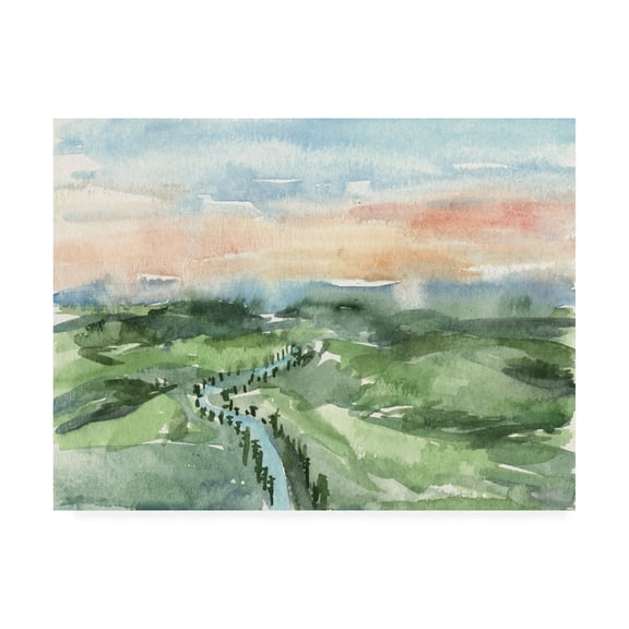 Trademark Fine Art 'Watercolor Views V' Canvas Art by Melissa Wang