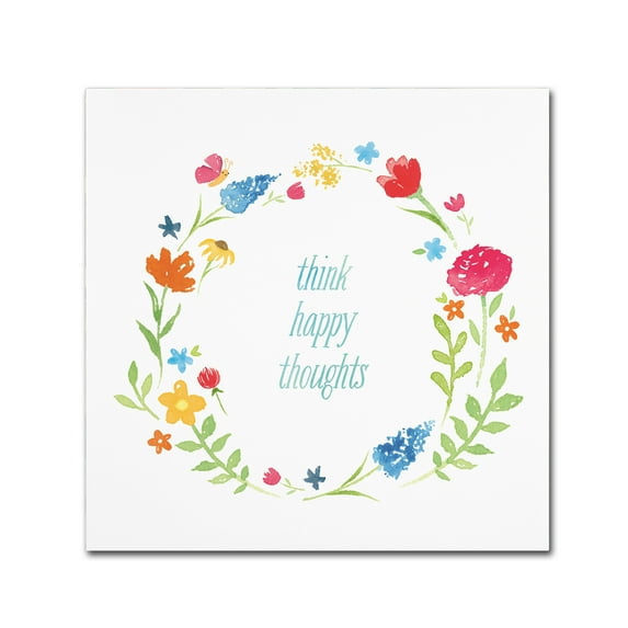 Trademark Fine Art 'Watercolor Words I' Canvas Art by Moira Hershey