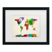 Trademark Fine Art 'Watercolor World Map II' Canvas Art by Michael Tompsett