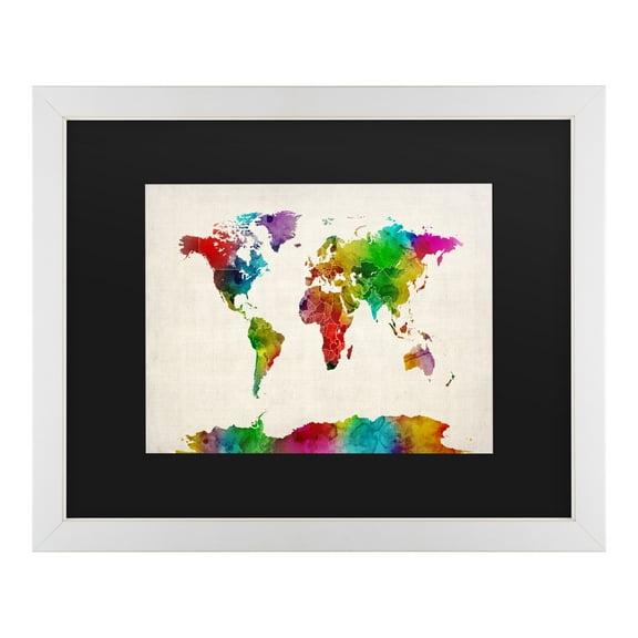 Trademark Fine Art 'Watercolor World Map II' Canvas Art by Michael Tompsett