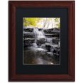 thumbnail image 1 of Trademark Fine Art "Waterfall at Lake View" Canvas Art by Kurt Shaffer, Black Matte, Wood Frame, 1 of 1