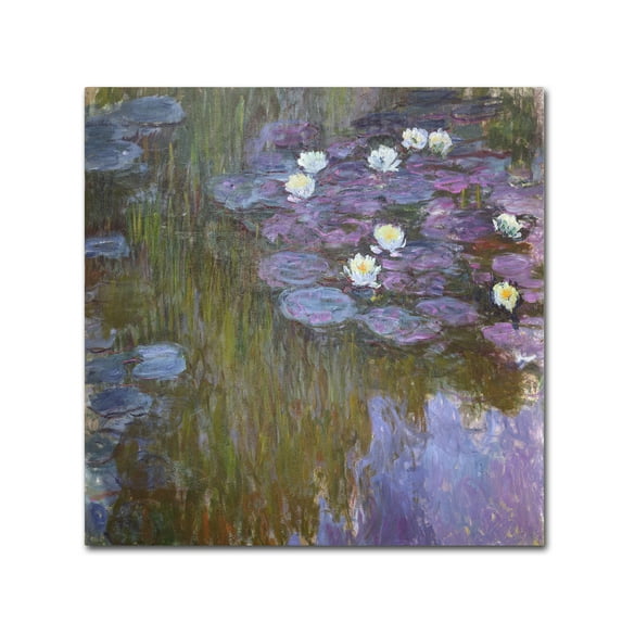 Trademark Fine Art 'Waterlilies I' Canvas Art by Claude Monet