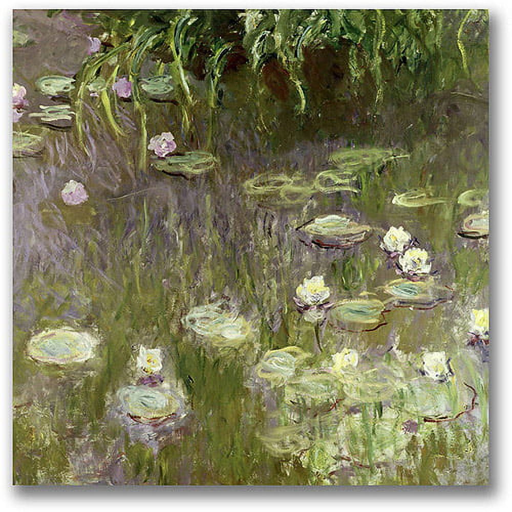 Trademark Fine Art "Waterlilies at Midday" Canvas Art by Claude Monet