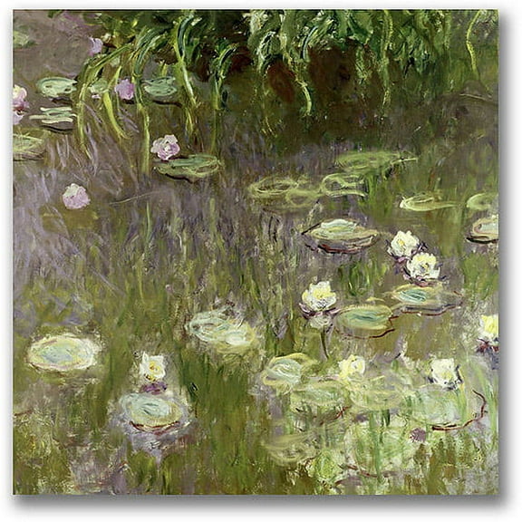 Trademark Fine Art "Waterlilies at Midday" Canvas Art by Claude Monet