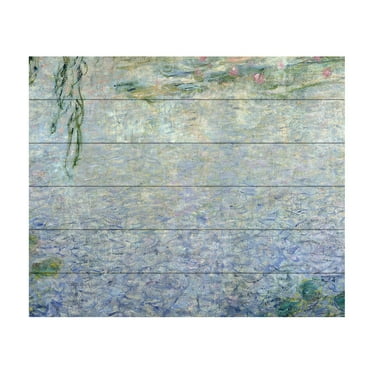 Trademark Fine Art 'Waterlillies Morning II' Wooden Wall Art Art by Vincent Van Gogh