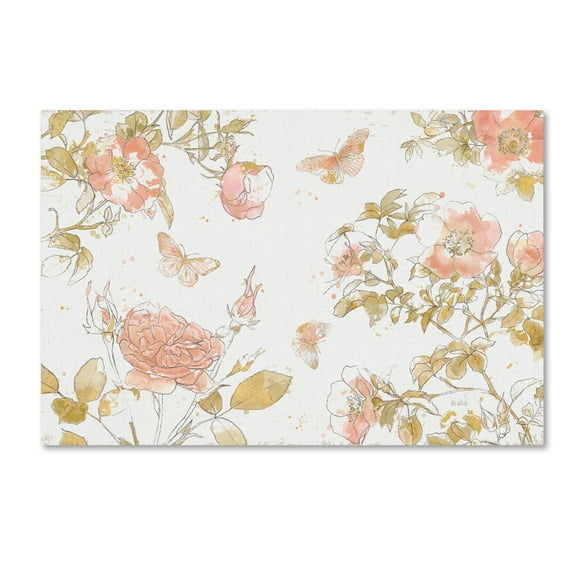 Trademark Fine Art 'Watery Blooms I' Canvas Art by Katie Pertiet