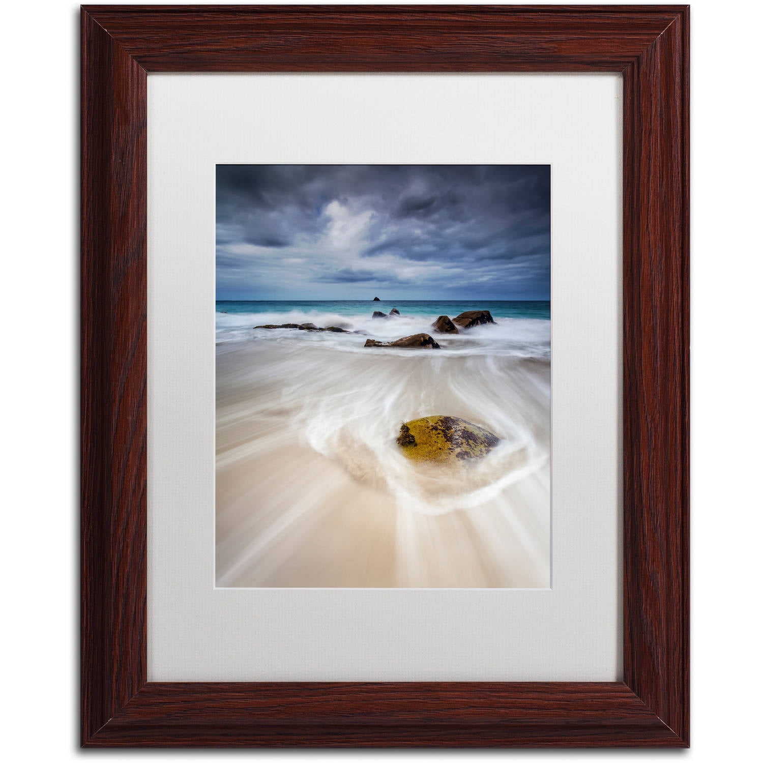 Trademark Fine Art "Waveguide" Canvas Art by Mathieu Rivrin, White Matte, Wood Frame