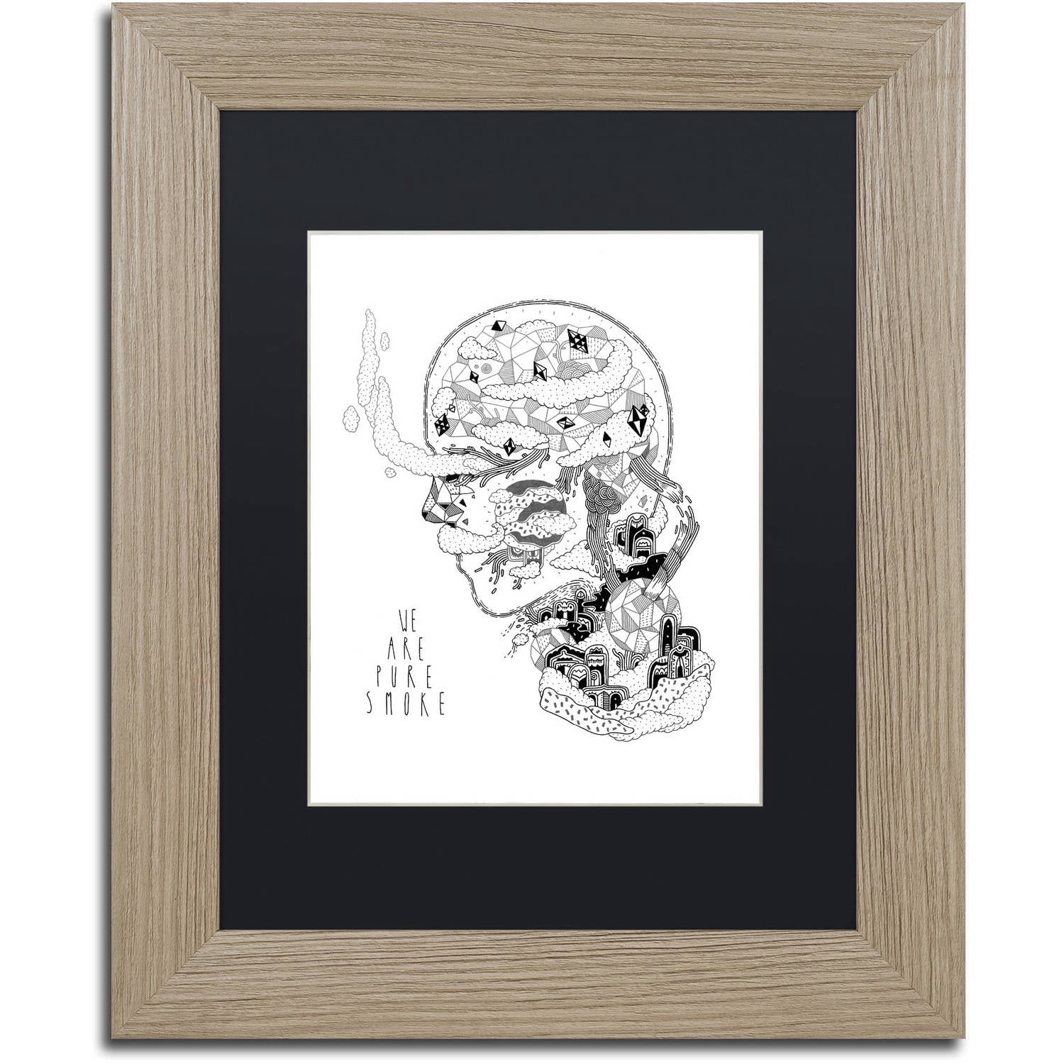 Trademark Fine Art "We Are Pure Smoke" Canvas Art by Filippo Cardu, Black Matte, Birch Frame