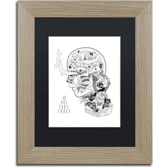 Trademark Fine Art "We Are Pure Smoke" Canvas Art by Filippo Cardu, Black Matte, Birch Frame