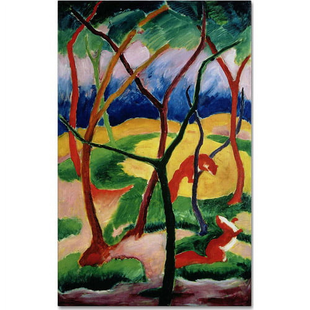 Franz Marc Weasels Playing 1911 Canvas Art, 16 x 24 Inch