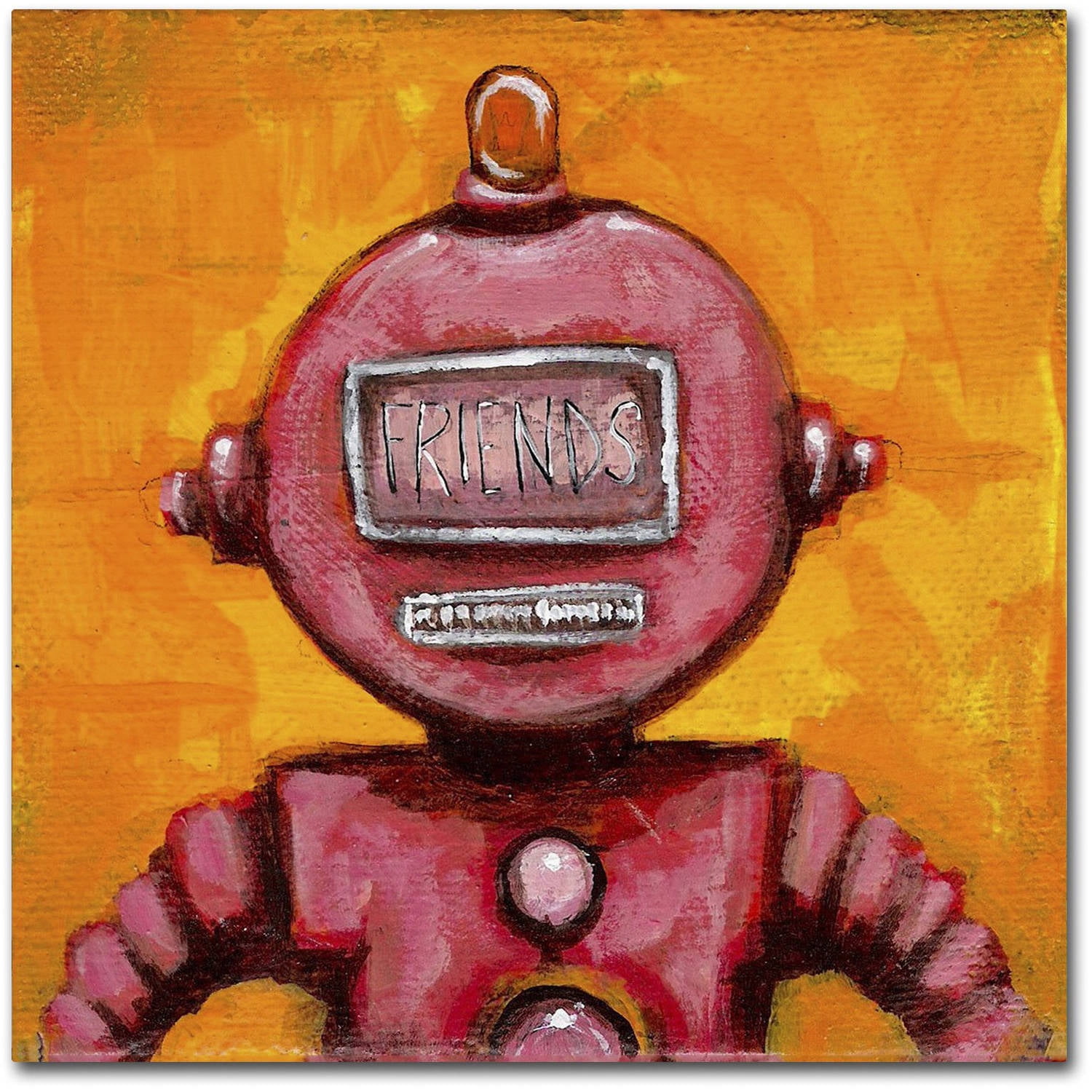 Trademark Fine Art 'Weebot-Friends' Canvas Art by Craig Snodgrass