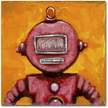 Trademark Fine Art 'Weebot-Friends' Canvas Art by Craig Snodgrass
