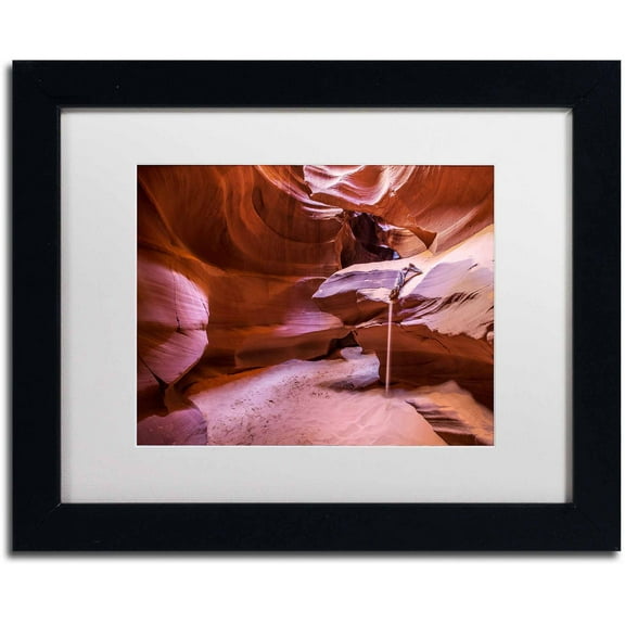 Trademark Fine Art "Weeping Sand" Canvas Art by Pierre Leclerc, White Matte/Black Frame