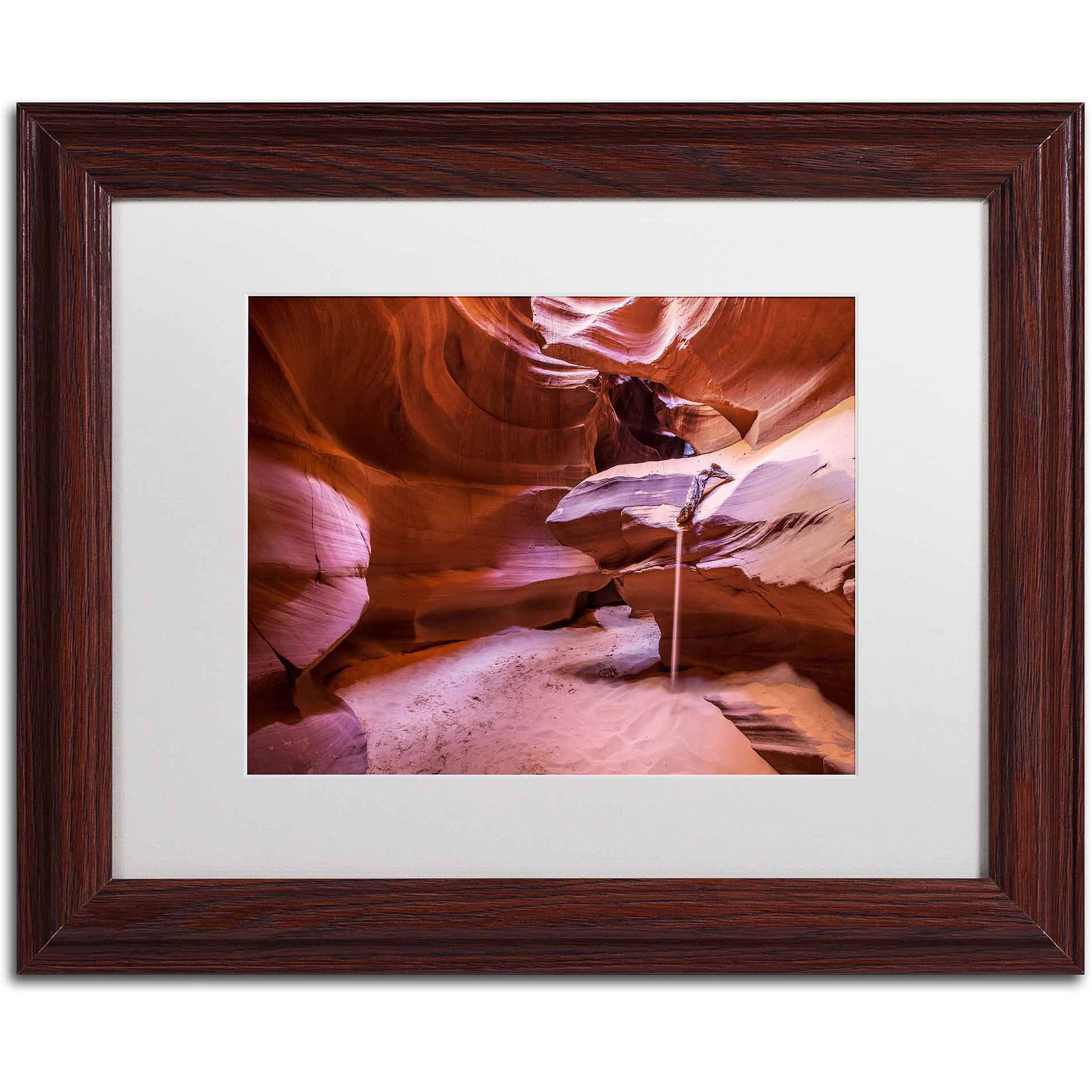 Trademark Fine Art "Weeping Sand" Canvas Art by Pierre Leclerc, White Matte/Wood Frame