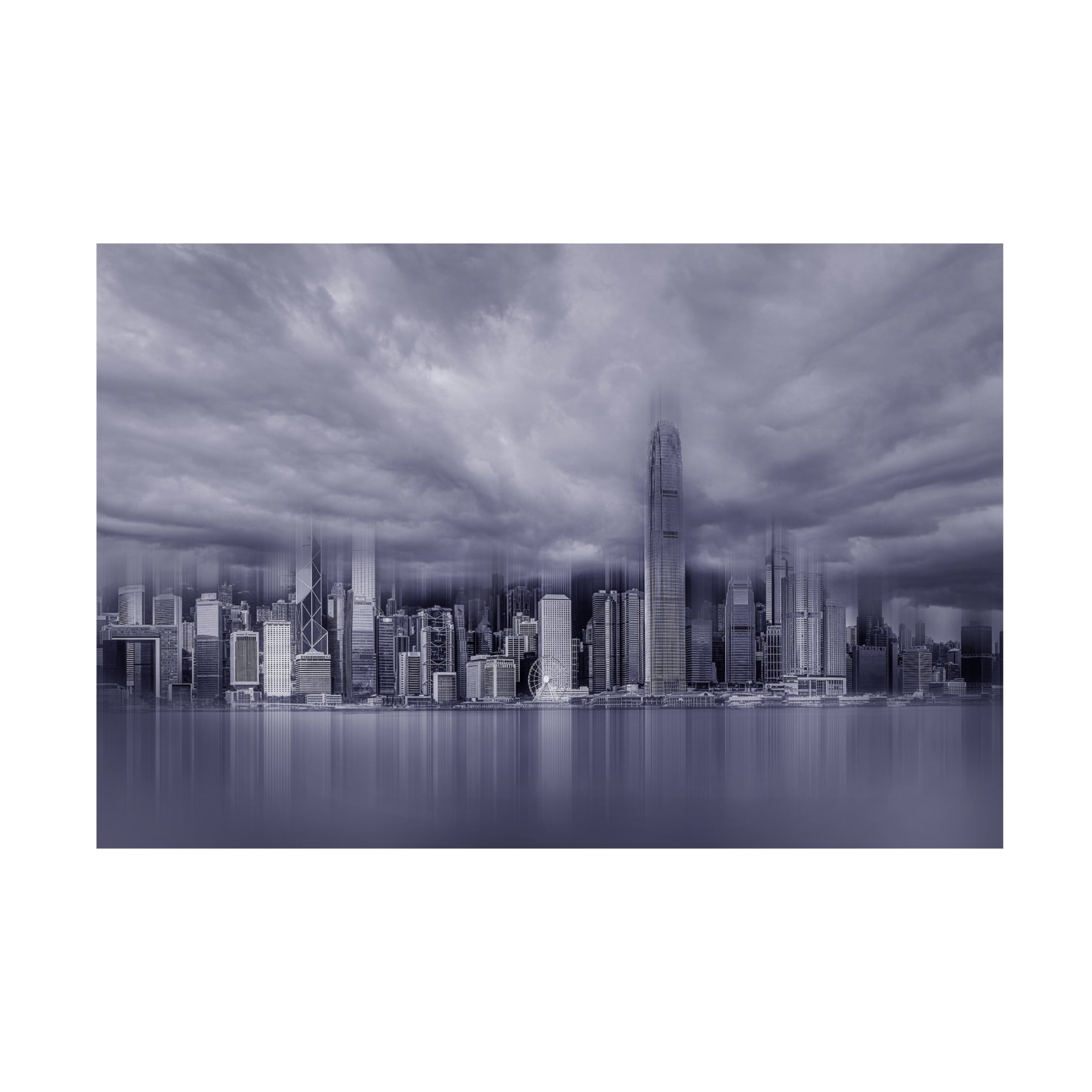 Trademark Fine Art Weihong Liu A View Of Victoria Harbor In Hongkong Canvas Wall Art