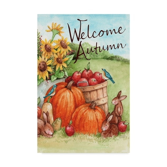 Trademark Fine Art 'Welcome Autumn Pumpkin' Canvas Art by Melinda Hipsher