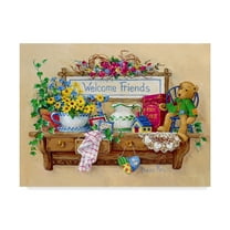 Trademark Fine Art ' Welcome Friends' Canvas Art by Barbara Mock