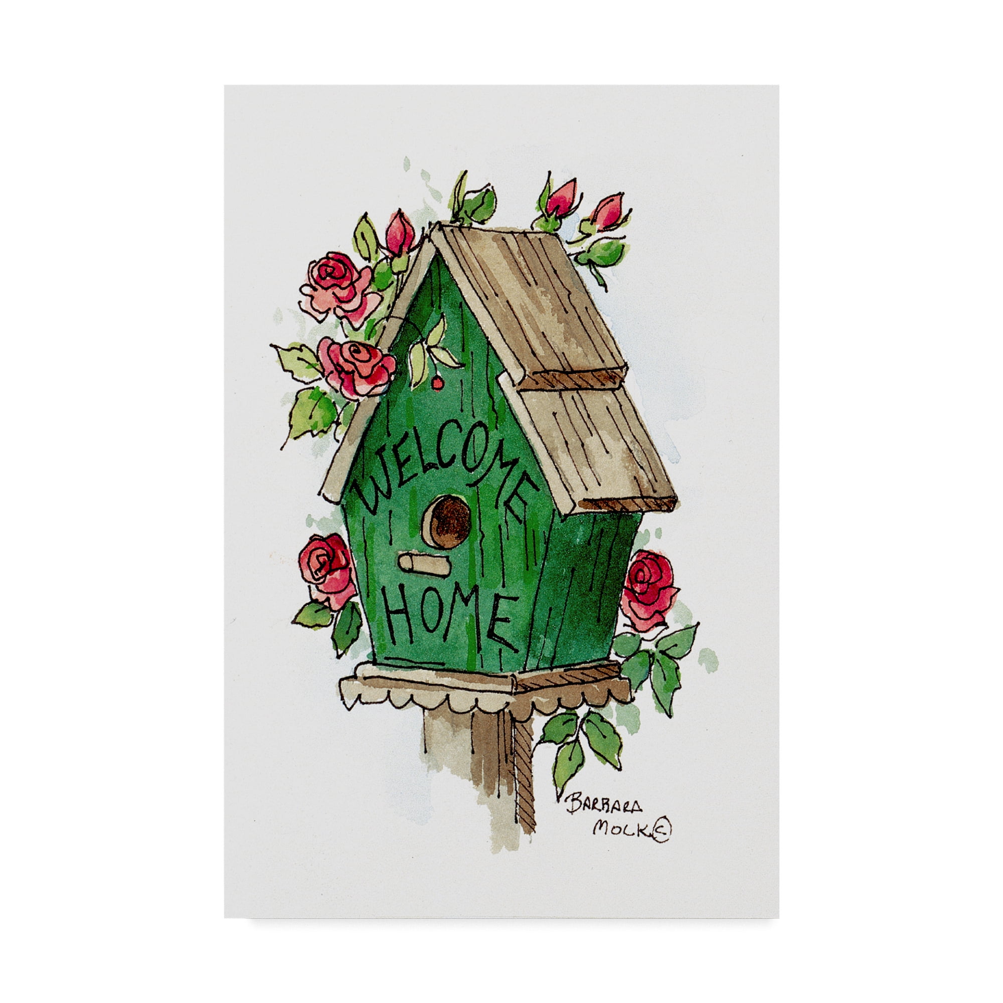 Trademark Fine Art 'Welcome Home Green' Canvas Art by Barbara Mock