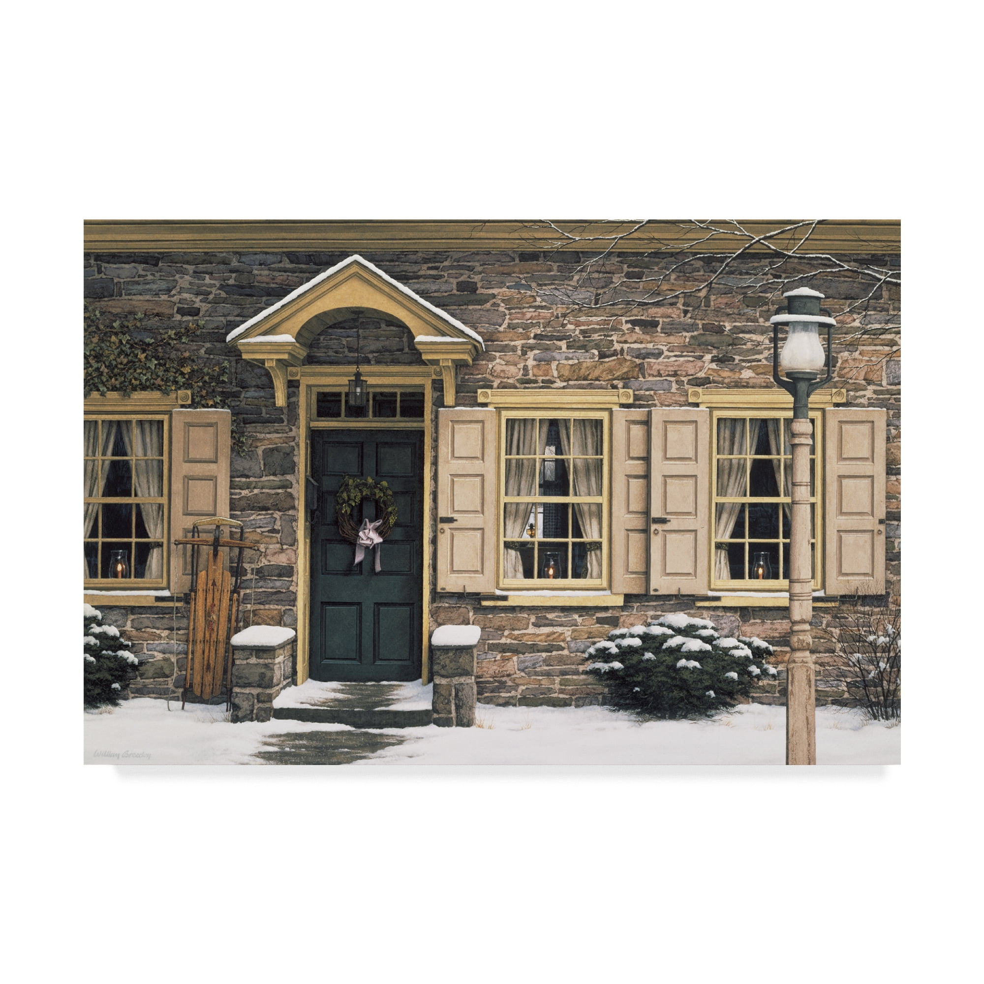 Trademark Fine Art 'Welcome Home Winter' Canvas Art by William Breedon