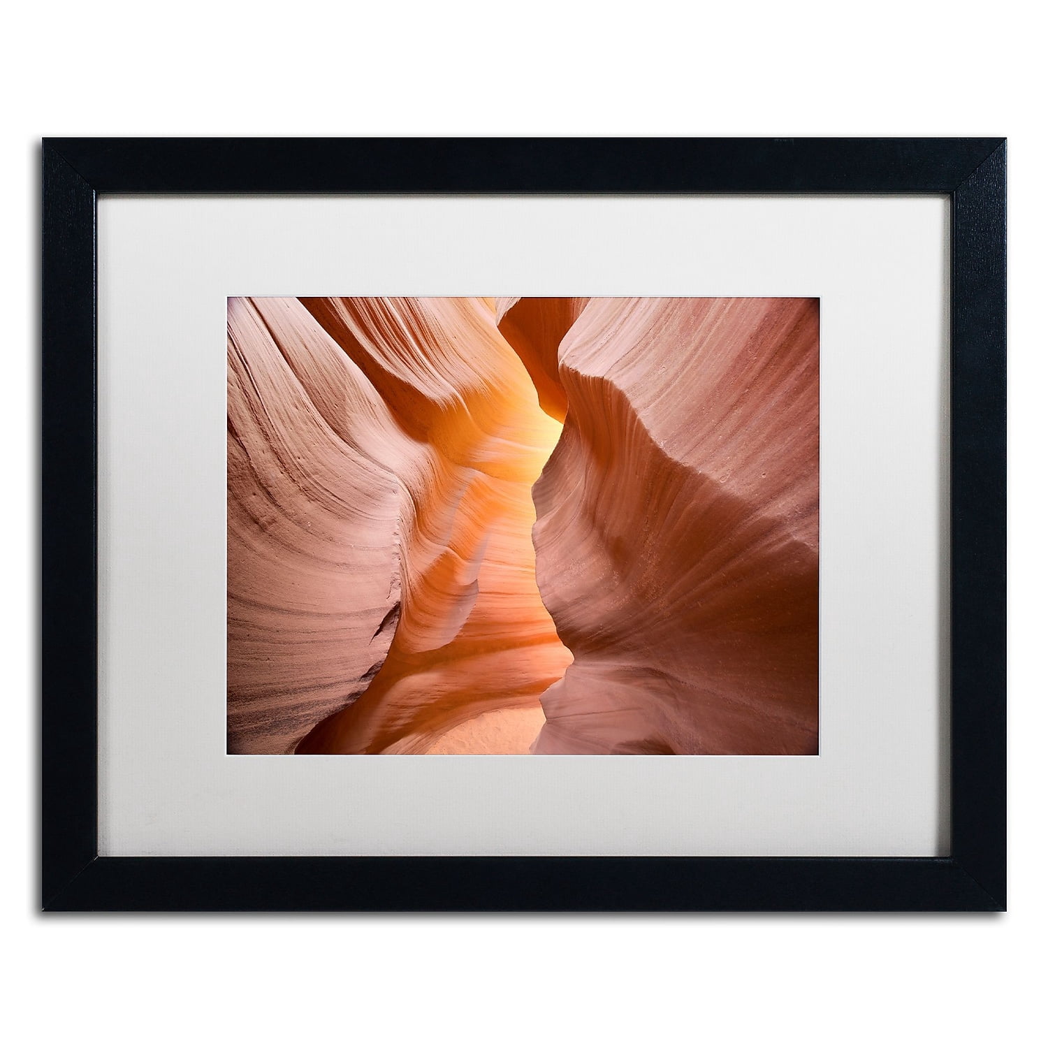 Trademark Fine Art "Welcome III" Canvas Art by Moises Levy White Matte, Black Frame