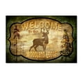 thumbnail image 1 of Trademark Fine Art 'Welcome Lodge Deer' Canvas Art by LightBoxJournal, 1 of 3