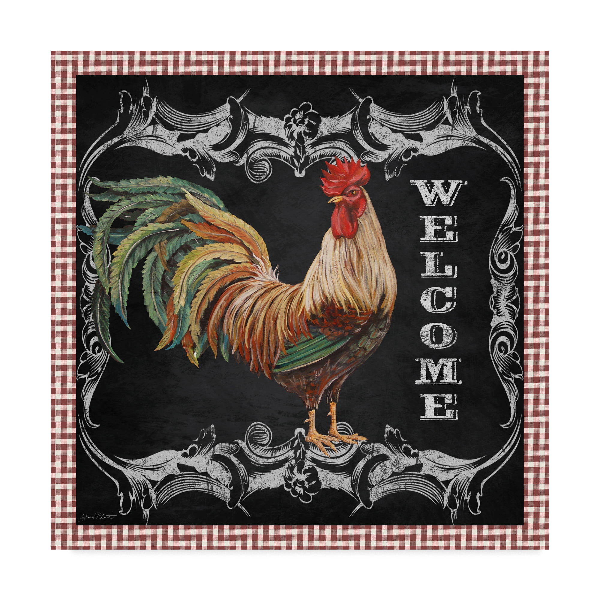 Trademark Fine Art 'Welcome Rooster 7' Canvas Art by Jean Plout