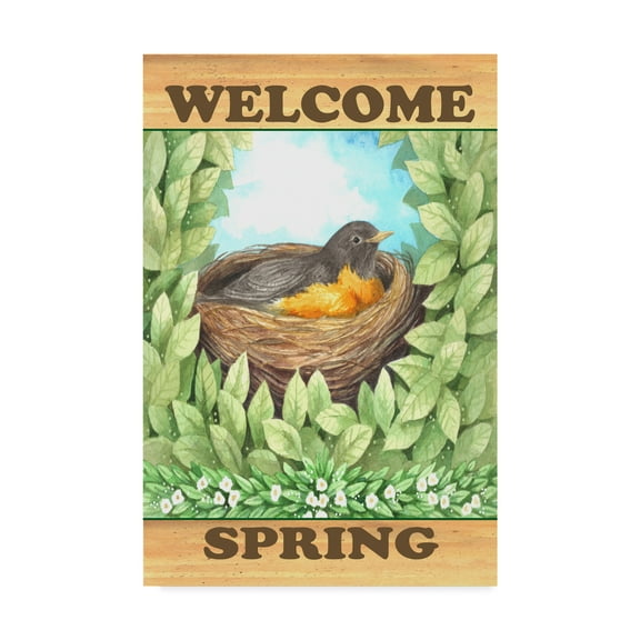 Trademark Fine Art 'Welcome Spring Robin' Canvas Art by Melinda Hipsher
